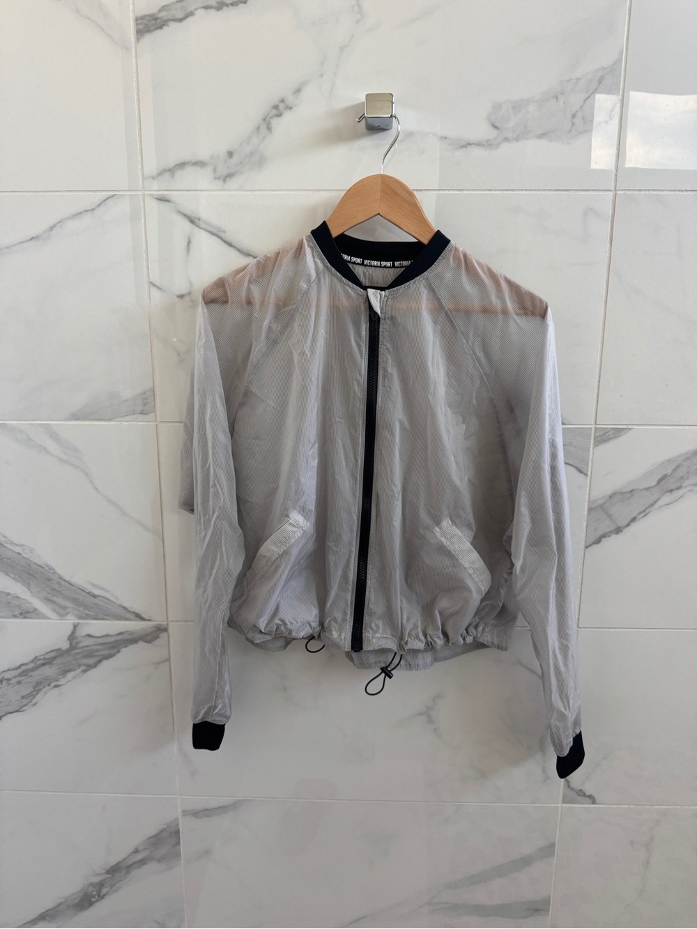Victorias Secret Sport semi-sheer bomber athletic jacket - size XS oversized